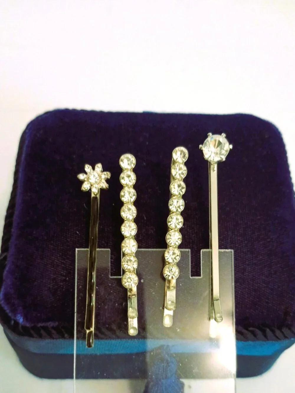 Rhinestone Hair Bobby Pins 4 Pcs Hair Accessories